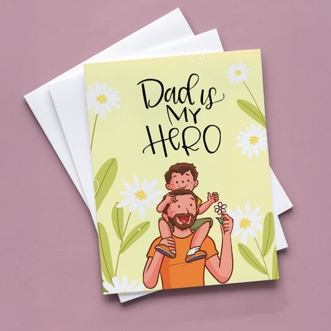 Mad Over Print Dad Is Hero Card