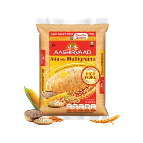 Aashirvaad Multigrain Atta | 3 Rotis Fulfils 35% Daily Fibre Combo