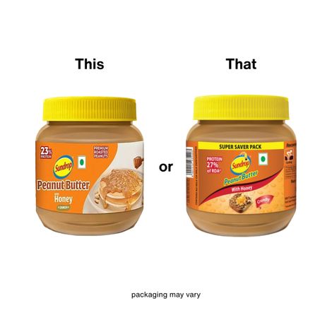 Sundrop Peanut Butter With Honey - Crunchy