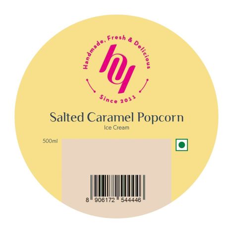 Huber & Holly Salted Caramel Popcorn Ice Cream Tub