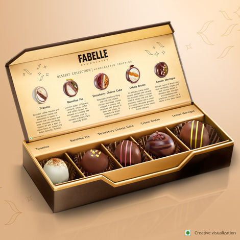 Fabelle Dessert Collection-5 Handcrafted Dessert Inspired Chocolate Truffles