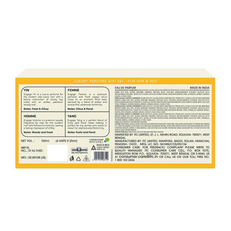 Engage Luxury Perfume Gift Set for Men & Women, Travel Sized, Assorted Pack