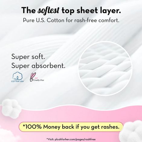 Plush Ultra Thin (8 XL + 6 XXL) Sanitary Pads | Assorted pack | 14 pcs