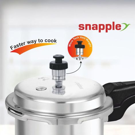 Snapple 3 L Aluminium Pressure Cooker | Non- Induction Base