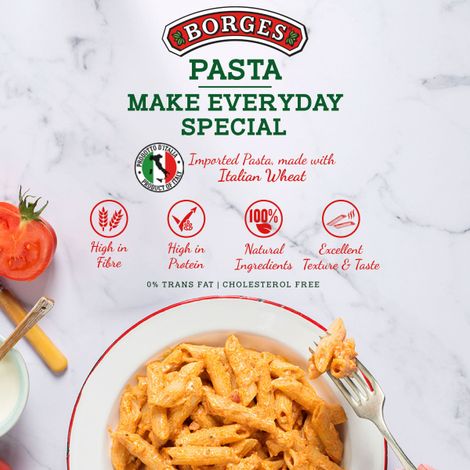 BORGES Whole Durum Wheat Pasta Penne Rigate
