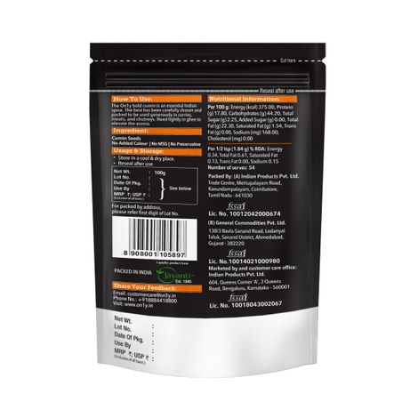 On1y Whole Cumin Seeds, Sabut Jeera Spices