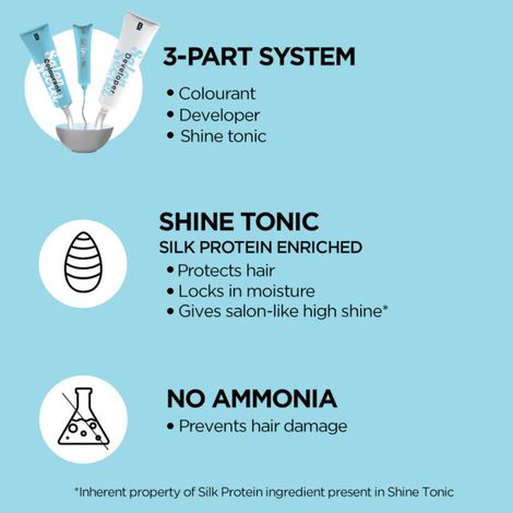 BBLUNT Salon Secret High Shine Creme Hair Colour Chocolate Dark Brown 3, No Ammonia