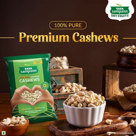 Tata Sampann 100% Pure Premium Cashews/Kaju Whole