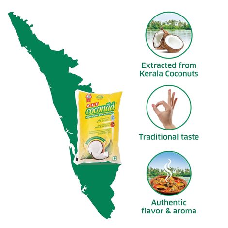 KLF Coconad Pure Coconut Cooking Oil | Pouch
