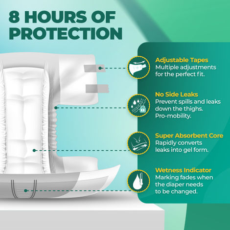 B-Fit Economy Adult Tapes Diapers (L, 32.68-59.84")