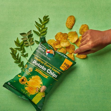 Sweet Karam Coffee - No Palm Oil Potato Chips - Madras Curry Leaves
