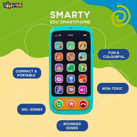 Toyshine Battery-Operated Cell Phone Toy with 15 Touch Buttons for Kids (Colour May Vary)