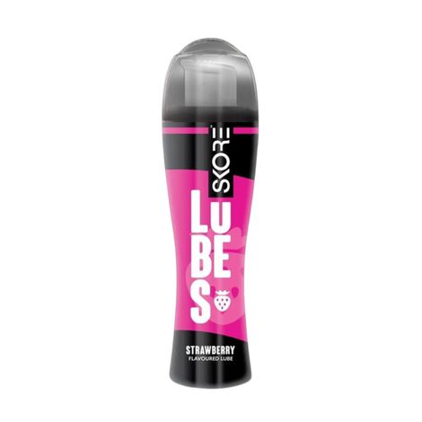 Skore Lubes - Strawberry Flavour (50ml) & Skore Vibrating Ring - Buzzz With Remote For Him And Her (1pc) Combo