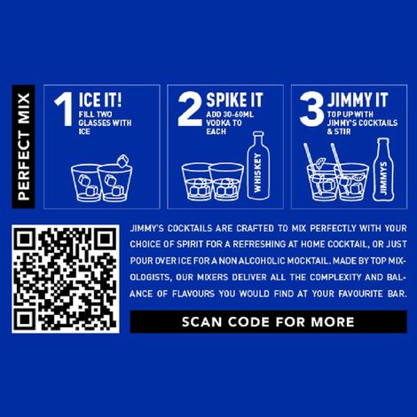 Jimmy's Cocktails Whiskey Sour Assorted Flavoured Cocktail Mixer