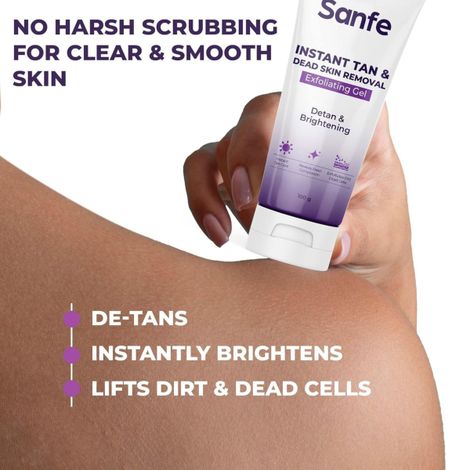 Sanfe Instant Tan & Dead Skin Removal Exfoliating Gel Smooth & Bright Skin