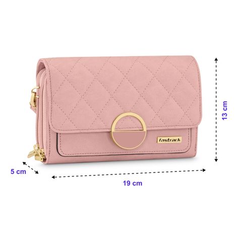 Fastrack Women's Quilted Envelope Clutch | Pink