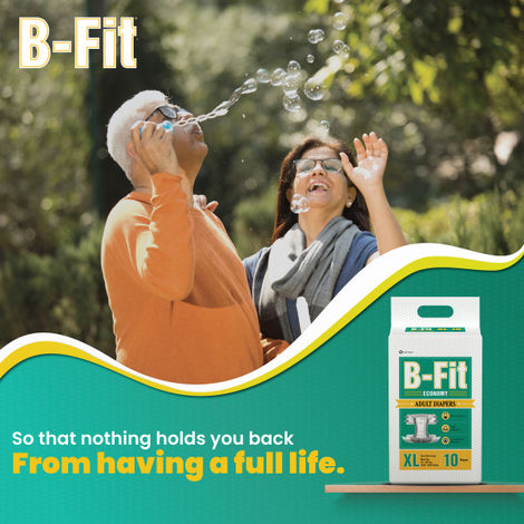 B-Fit Economy Adult Tapes Diapers (XL, 35.43-65.35")