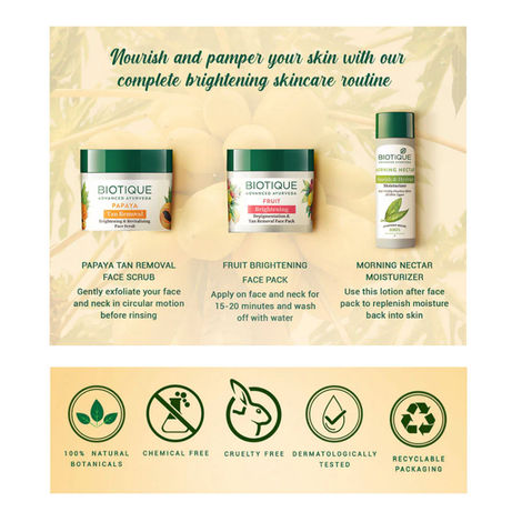 Biotique Papaya Tan Removal Brightening & Revitalizing Face Scrub Tube