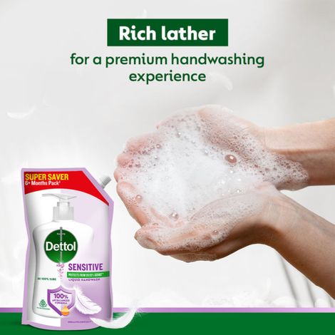 Dettol Sensitive Hand Wash Refill | Moisturizing Handwash | pH Balance | Gentle on Skin