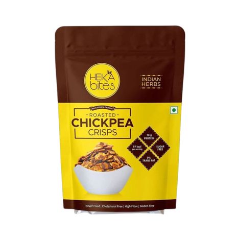 Heka Bites Roasted Chana Jor - Indian Herbs - Low Calorie & Healthy Snacks