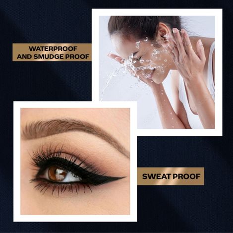 Faces Canada Ultimepro Hd Deep Black One Stroke Kajal Longstay I Rice Bran Wax I Waterproof