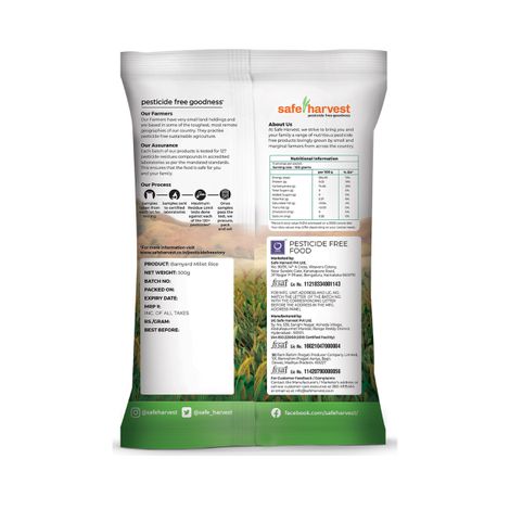 Safe Harvest Pesticide-Free Barnyard Millet / Samak Rice