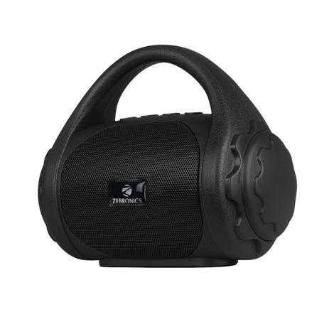 Zebronics County 3W Bluetooth Speaker With Carry Handle, USB, SD Card, Aux, FM & Call Function - Black