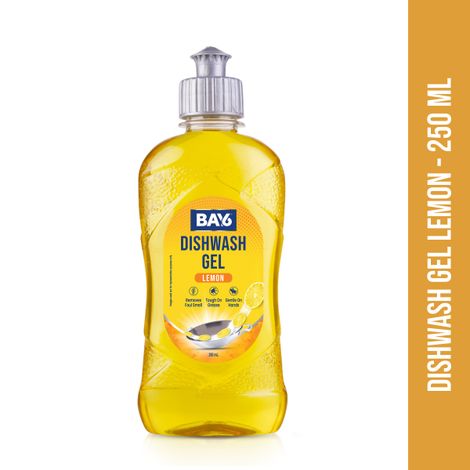 BAY6 Dishwash Gel Liquid Lemon Tough Grease & Foul Smell Removal