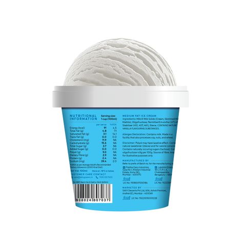 Go Zero French Vanilla Low Calorie Guilt Free Ice Cream Cup