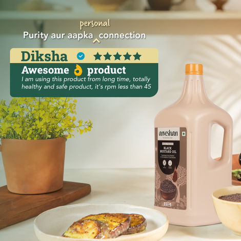 Anveshan Black Mustard (Sarson) Wood Cold Pressed Oil