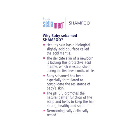 Baby Sebamed Shampoo | pH 5.5 | Ideal for Newborn's delicate scalp | No Tears