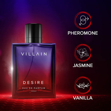 Villain Desire Eau De Parfum With Vanilla Amber And Patchouli