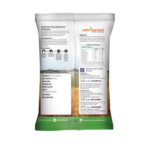 Safe Harvest Pesticide-Free Wheat Daliya