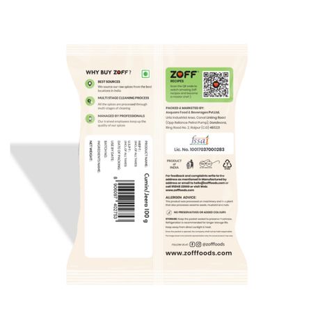 ZOFF Foods Whole Cumin Seeds - Jeera