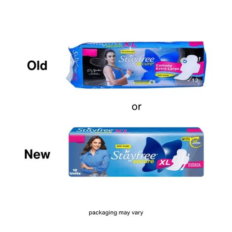 Stayfree Secure Cottony Sanitary Pads | XL | 12 pcs