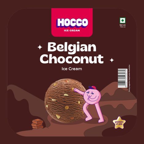Hocco Belgian Choconut Ice Cream Tub Combo