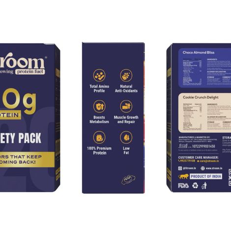 Stroom Center-Filled 20G Protein Bars - Premium Protein And No Added Sugar | Assorted