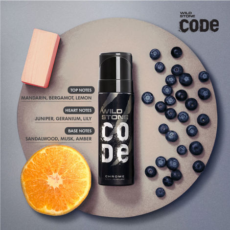 Wild Stone Code Chrome No Gas Deodorant for Men