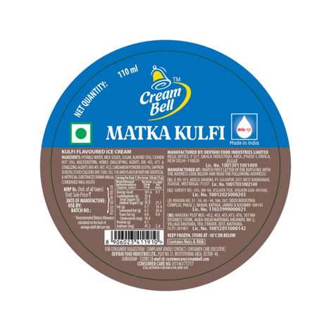Cream Bell Matka Kulfi