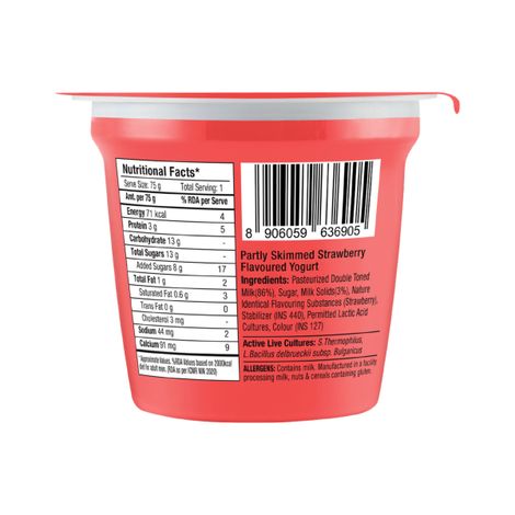 Epigamia Strawberry Flavoured Yogurt Combo