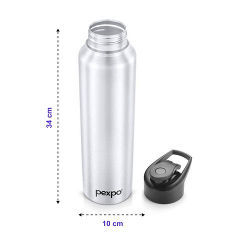 Pexpo Chromo Sports And Hiking Stainless Steel Water Bottle - 1 L
