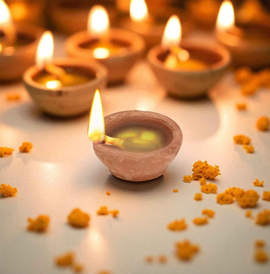 Diacraft Handmade Mitti Diya | Brown | Traditional | Pack Of 12 | Clay | Mitti Diya-Pooja | Pichai