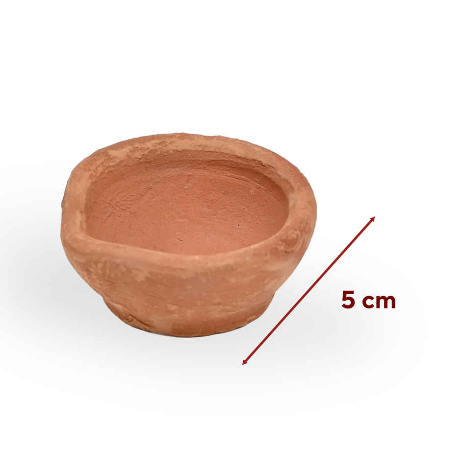 Diacraft Handmade Mitti Diya | Brown | Traditional | Pack Of 12 | Clay | Mitti Diya-Pooja | Pichai