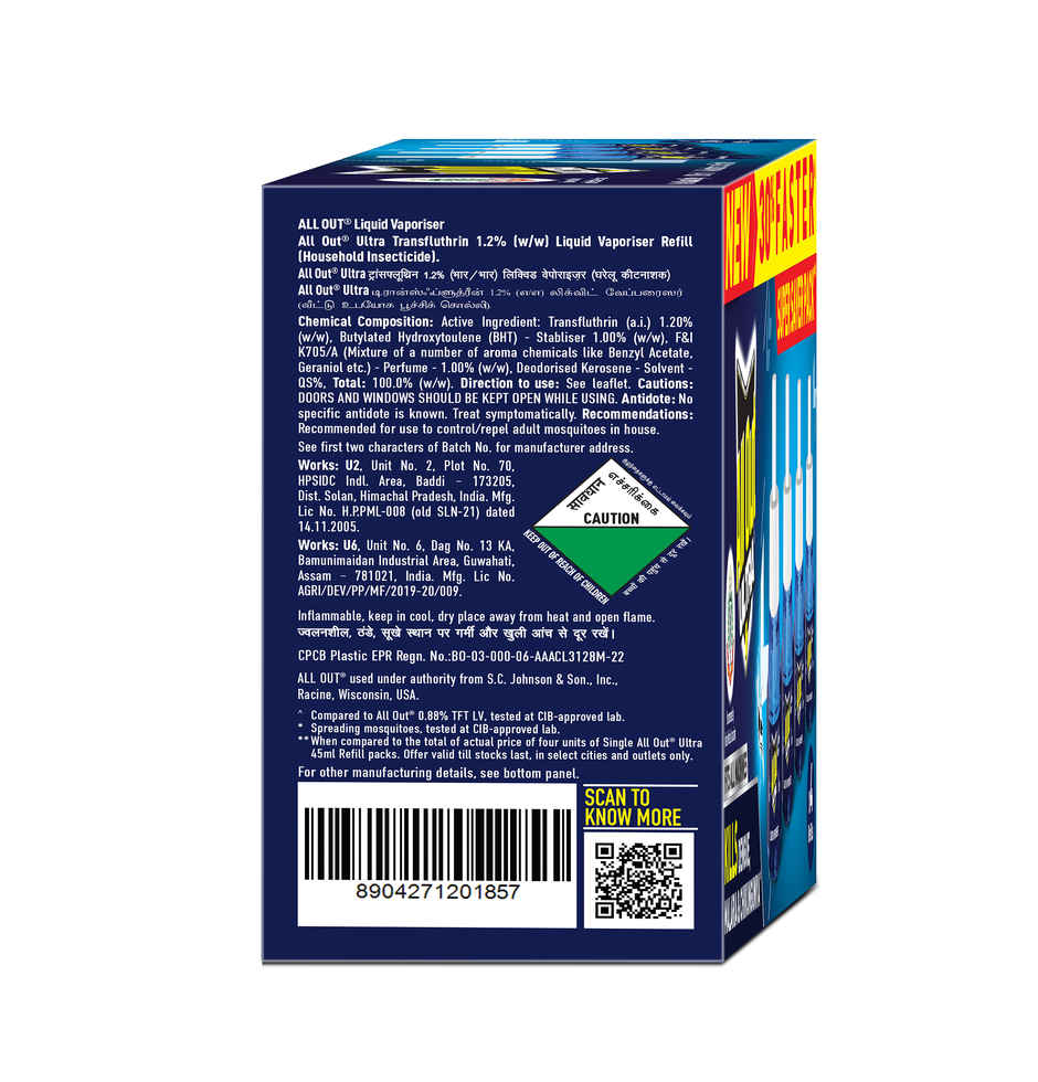 All Out Ultra Mosquito Repellent Refill