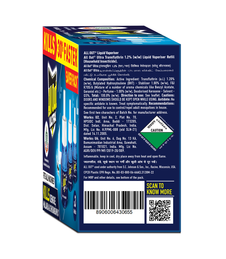 All Out Ultra Mosquito Repellant Refill