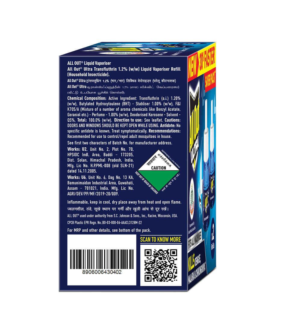 All Out Ultra Mosquito Repellent Refills