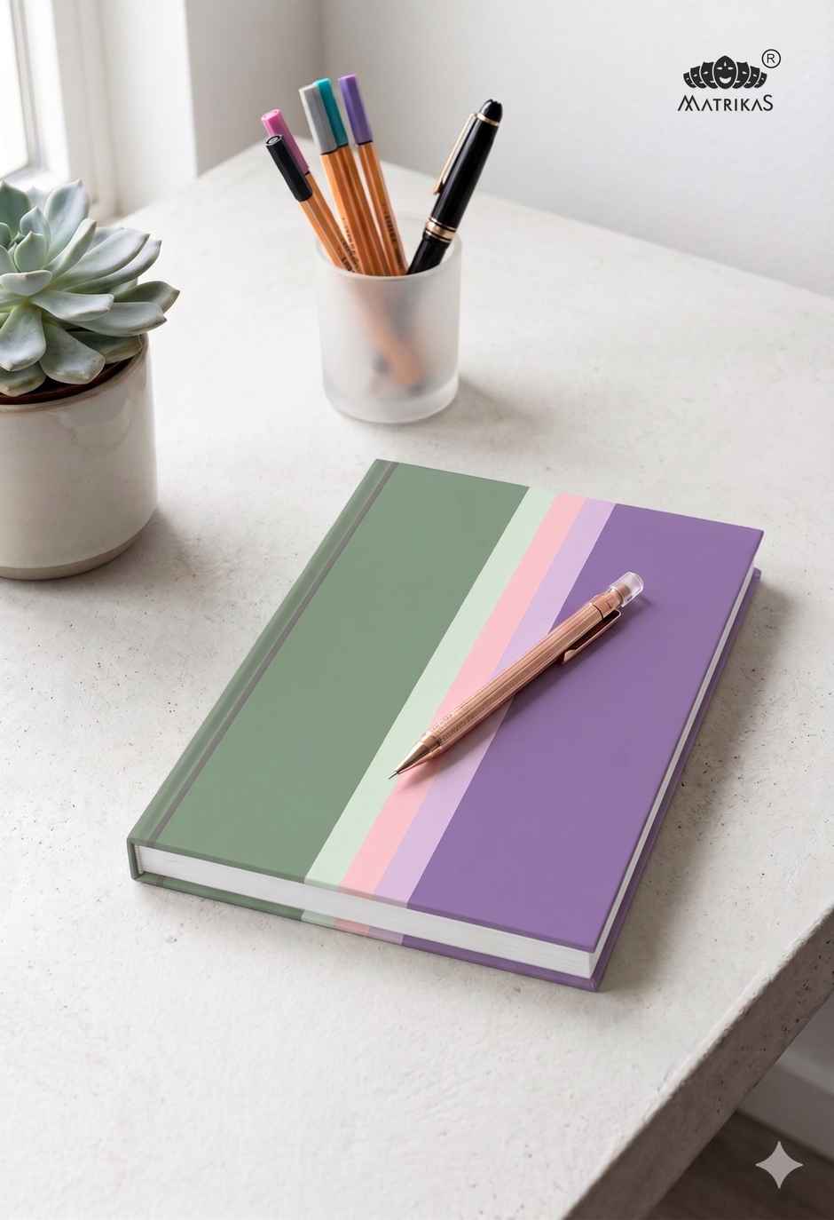 Matrikas Panache 3 Subject Notebook | Ruled|Hardbound | B5 Size | 240 Pages