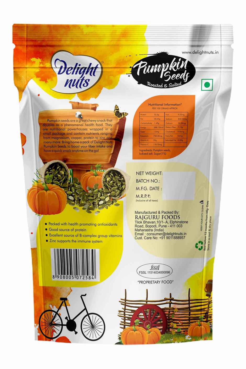 Delight Nuts Pumpkin Seeds Roasted And Salted