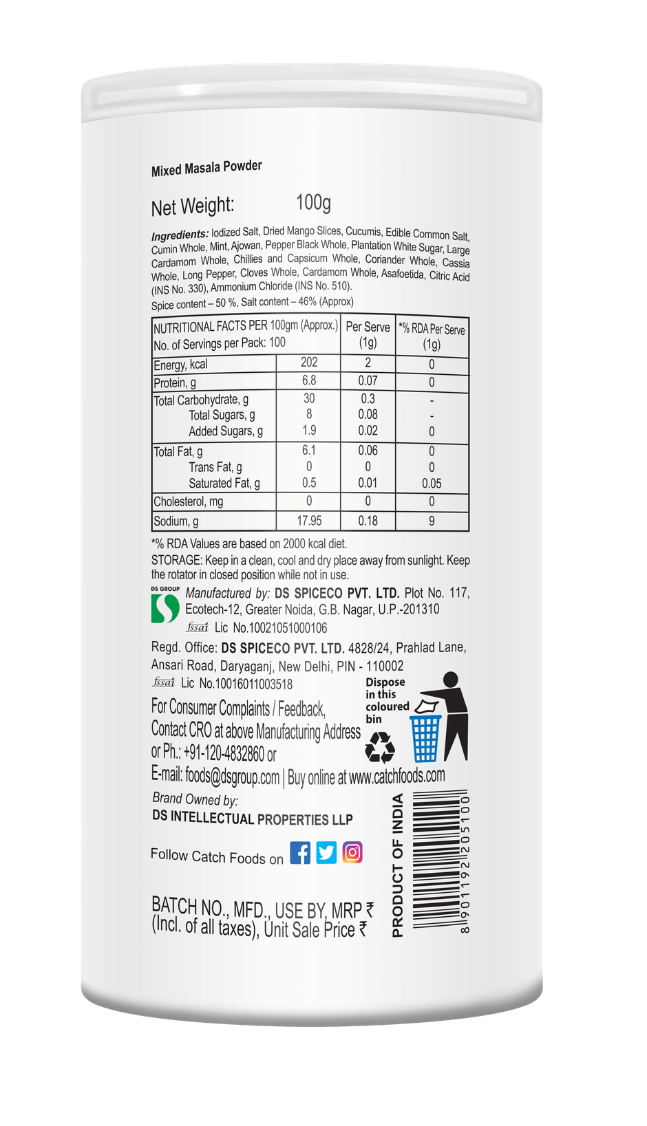 Catch Sprinkler Chat Masala