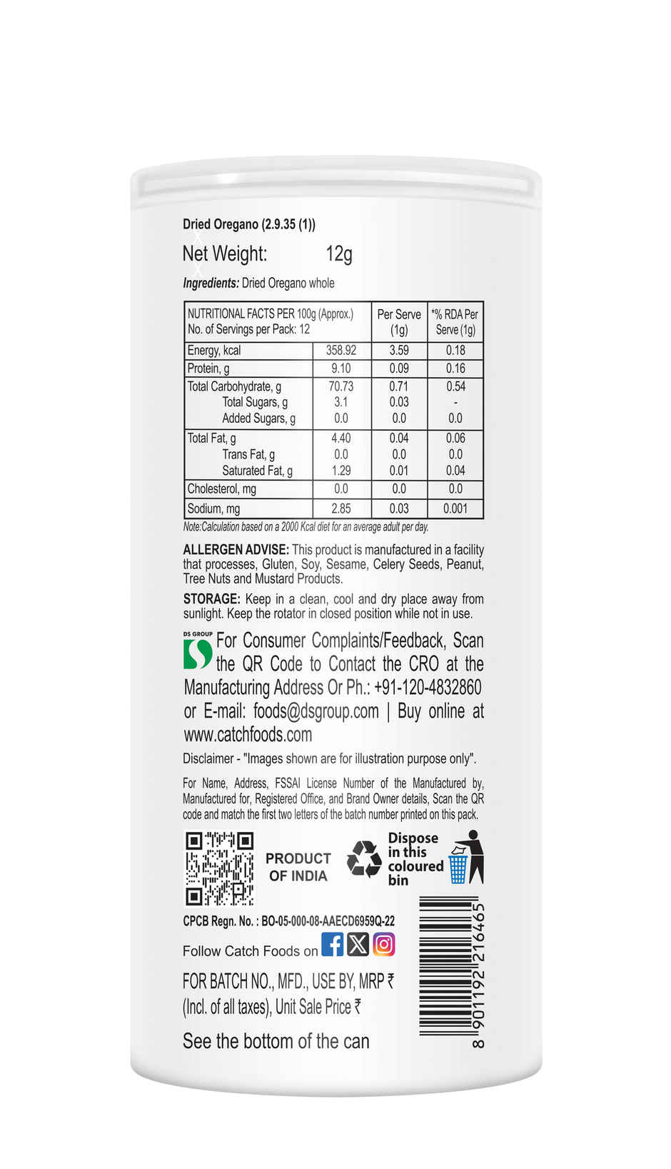 Catch Oregano Sprinkler